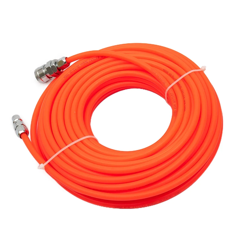 Pneumatic Pipe Air Tube Compressor Hose With Connector Straight Tube High Pressure Flexible PE Pipe Air Pipe Hose 10 15 20 Meter