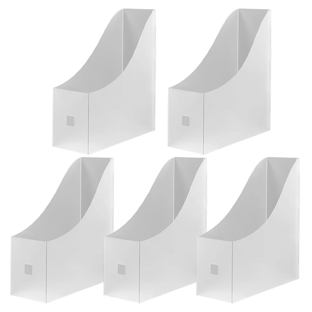 

5pcs Rack File Organizer Storage Box Desk Organizers Plastic Material Vertical Paper Organizer Office Vertical Paper Folder