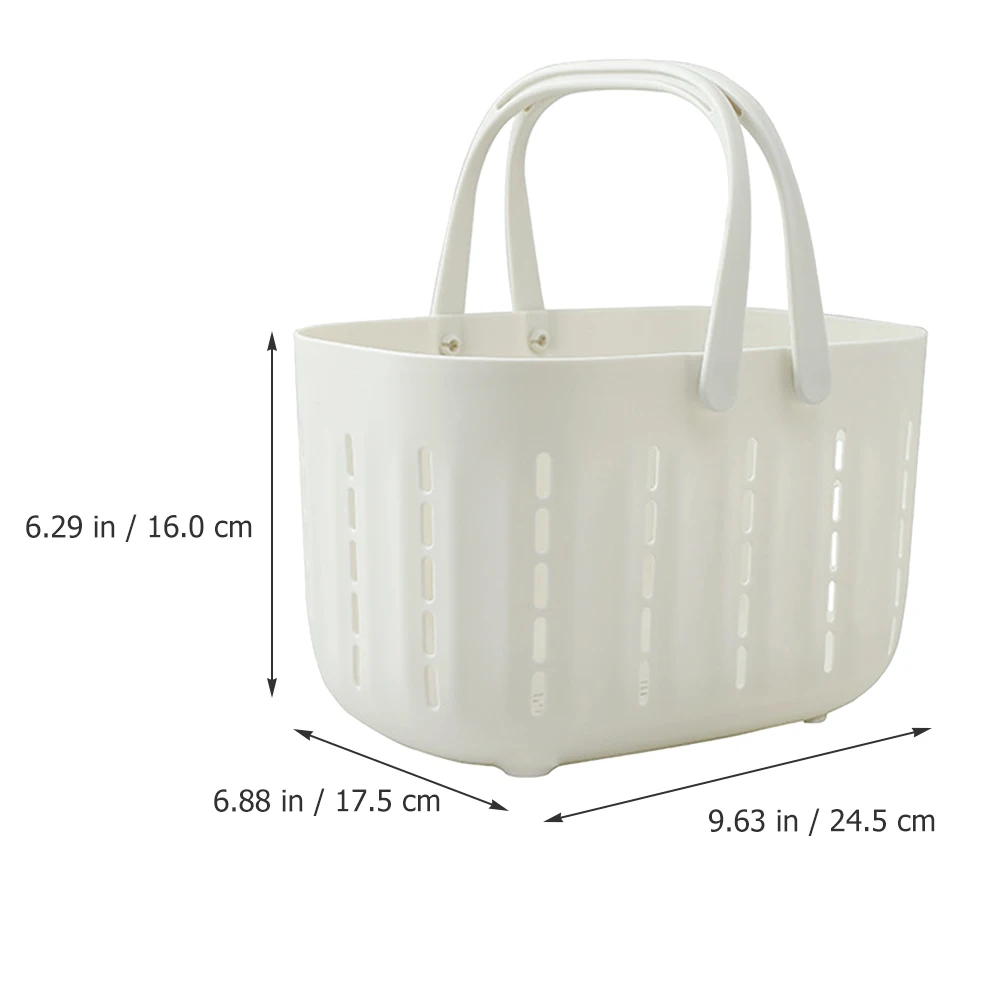 

Hollow Water Proof Plastic Shower Baskets White Large Capacity Storage Bedroom Bathroom Kitchen Organization Reusable Safe