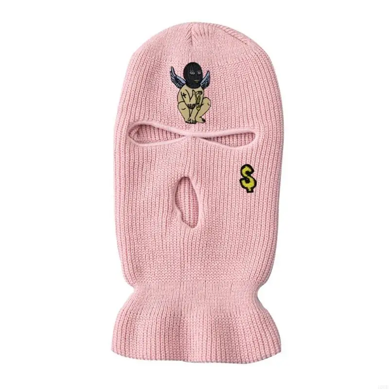 الإبداعية 3 حفرة قناع محبوك كامل الوجه قبعة بالاكلافا للرجال النساء الرياضة في الهواء الطلق التزلج الدراجات النارية الجري Trekki