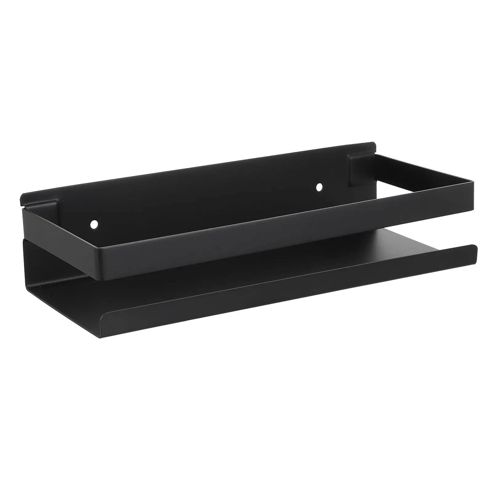 1Pcs Strong Stainless Steel Punching Storage Shelf Wall Mounted for Kitchen Spices Toiletries Mobile Phones Eyewear Narrow