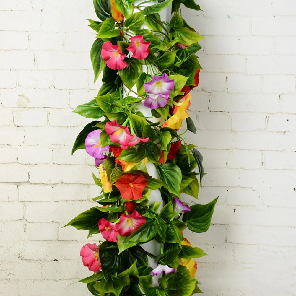 

Silk Hanging Vines Fresh Color Artificial Vines Decor Wedding Party Office Restaurant Decoration Green Plants For Fence Stairway