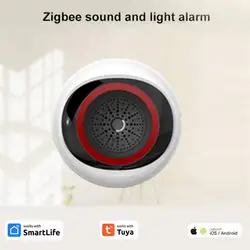 Tuya Zigbee Smart Sound And Light Alarm con alimentatore USB sistema di allarme di protezione della sicurezza domestica intelligente Smart Life