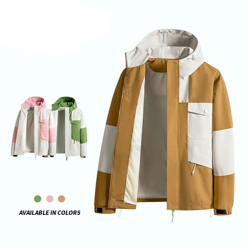 Jacket Men Fashion Sports Jacket Spring Autumn Zipper Hooded Waterproof Outdoor Shell Jacket Mountaineering Clothing