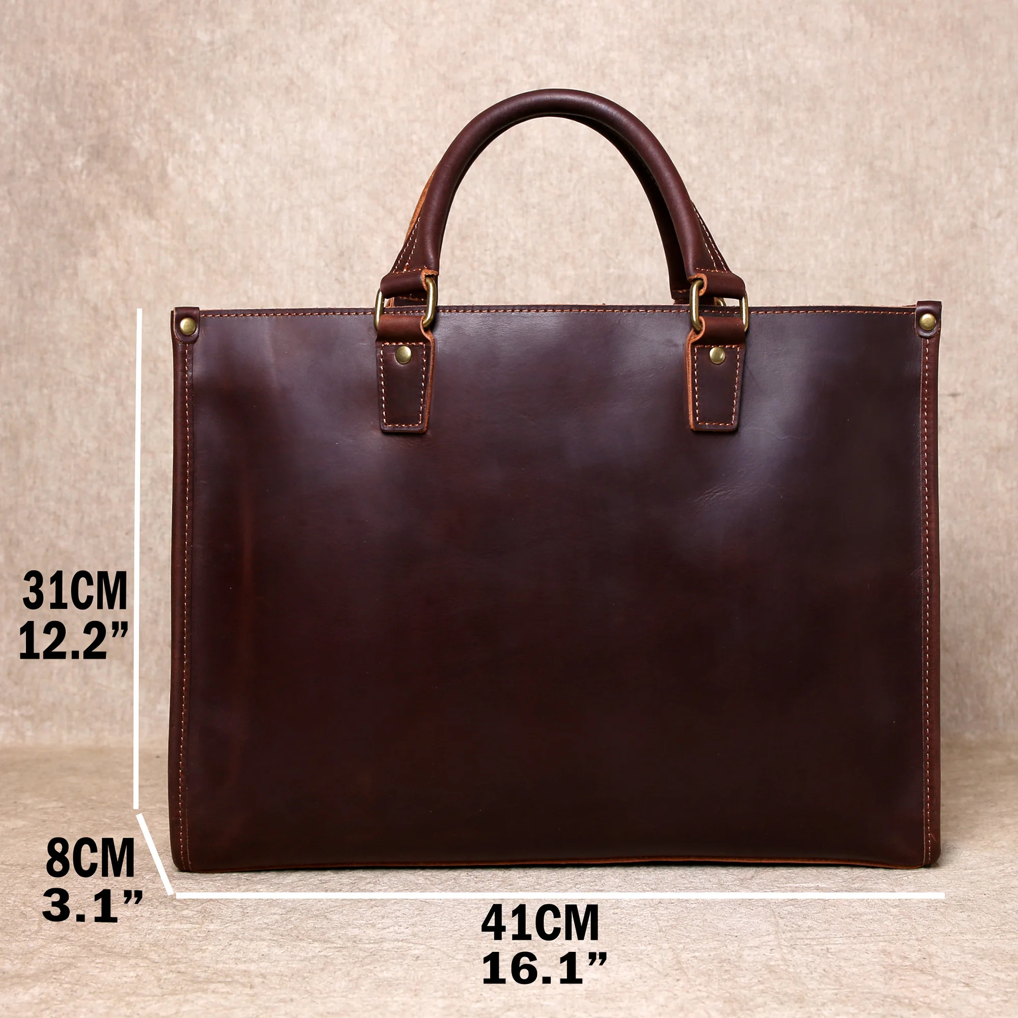 Original Ultra-Simple High Quality Men's Leather Document Baotou Layer Cowhide Computer Bag Business Trip Office Handbag