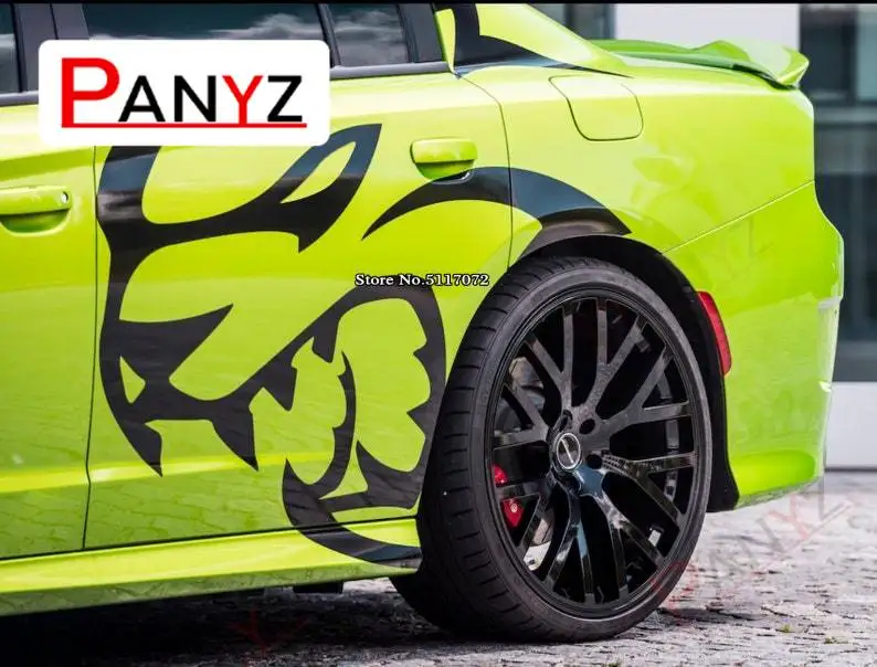 Für Dodge Challenger Charger Mustang Autoaufkleber Hellcat SRT Heckfender INKLUSIVE BEIDE Seiten Aufkleber Aufkleber Tribal