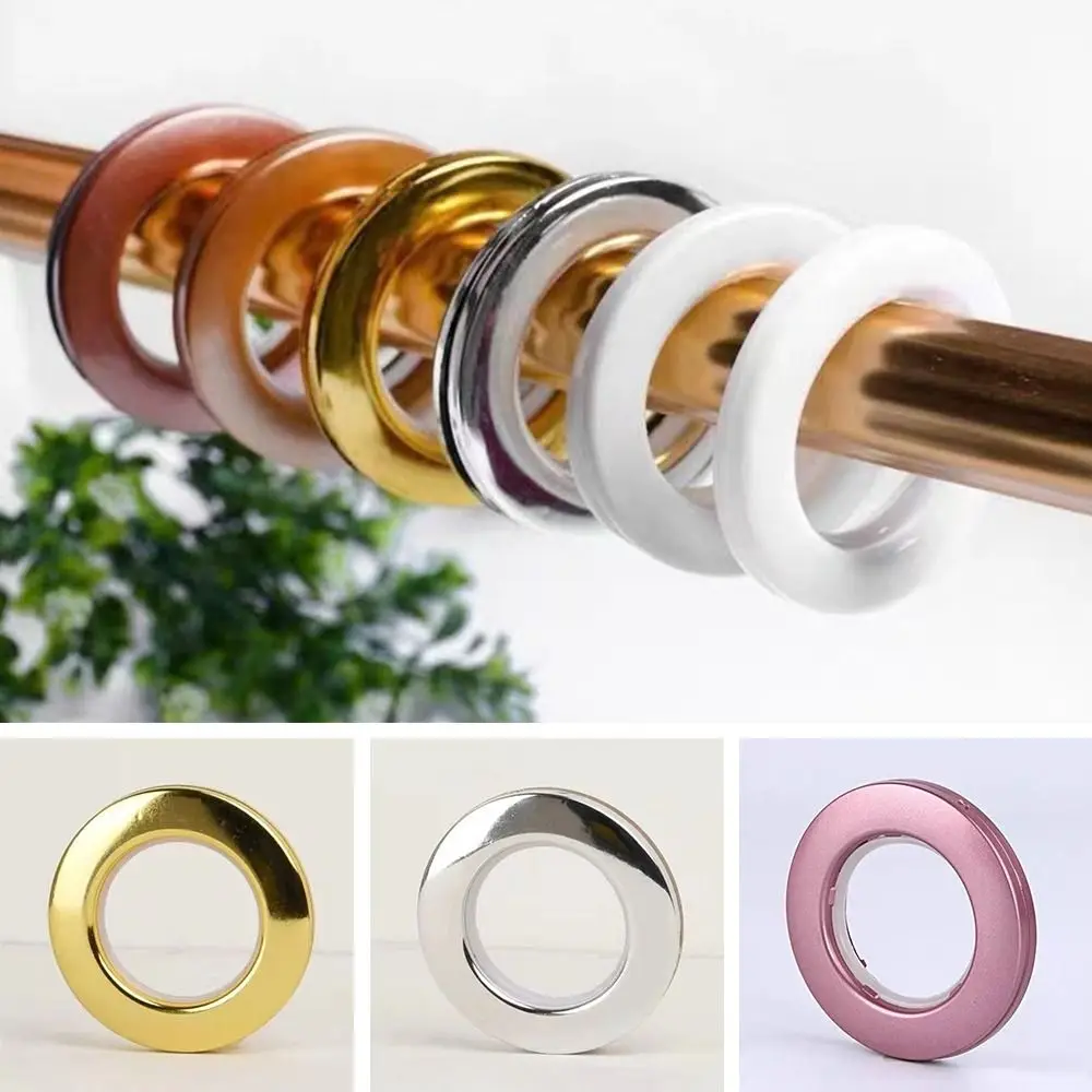 New Mute Plastic Curtain Grommet Mute Hanging Curtain Eyelet Ring Hanging Curtain Ring Home Decoration