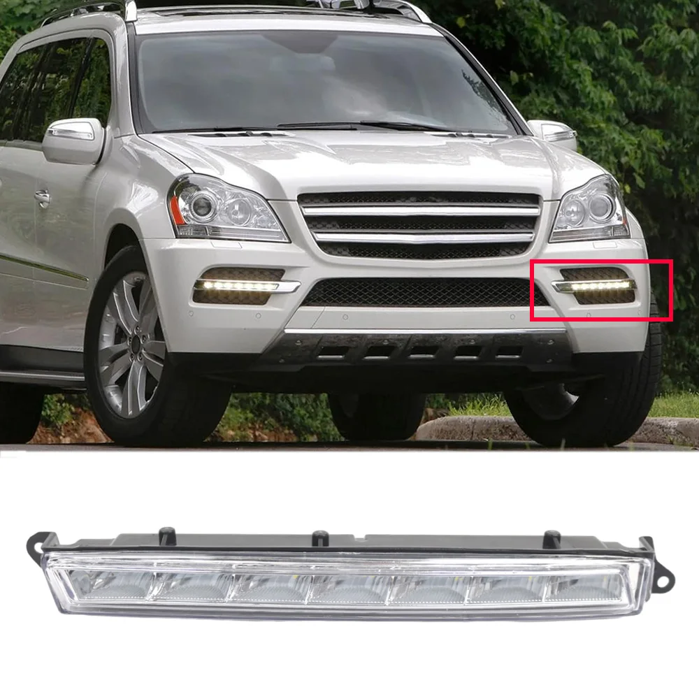 

Car LED Daytime Running Light For Mercedes Benz X164 GL320 GL350 GL450 GL550 GL63 ML63 AMG X166 W166 1649060351 1649060451