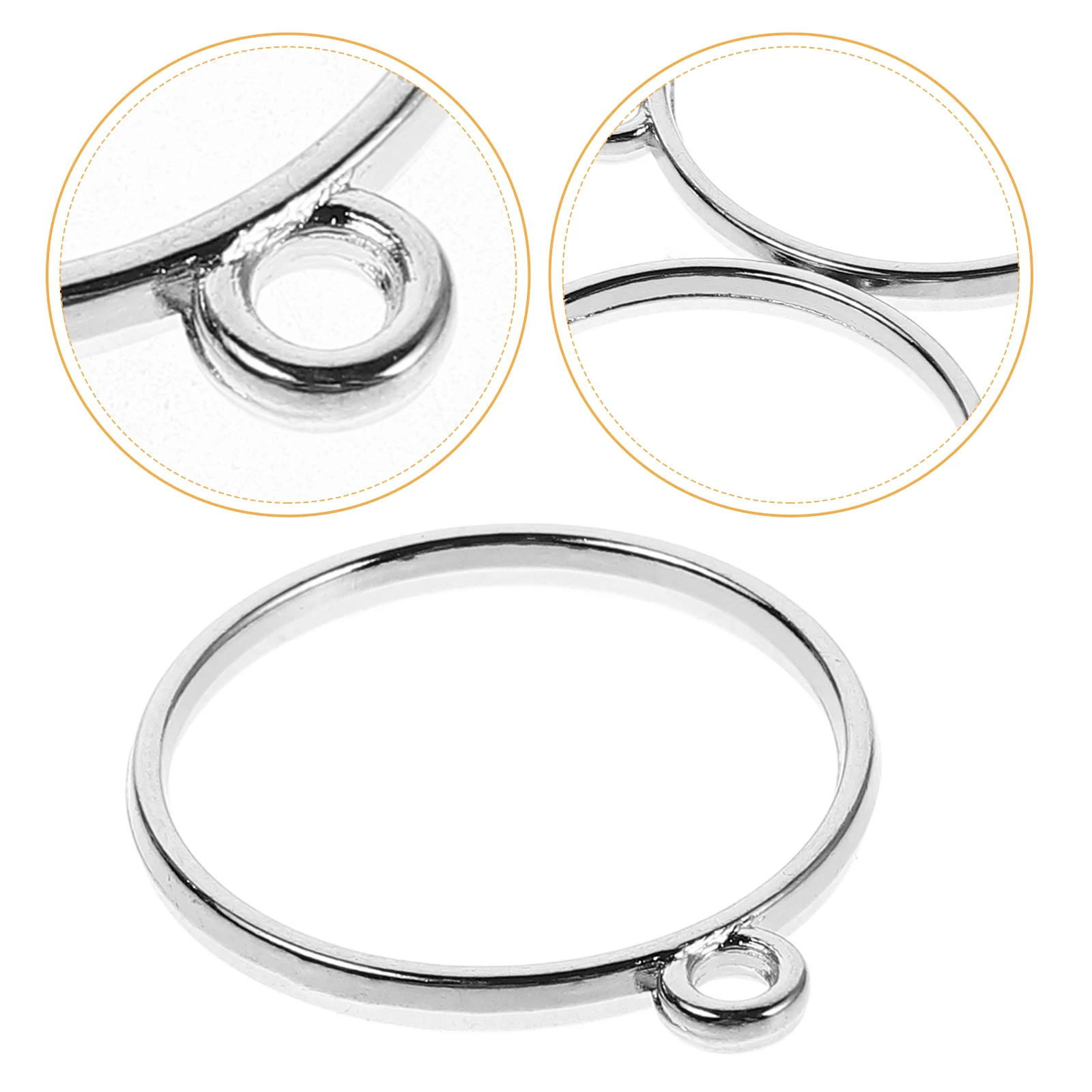 20 ronde zilveren open rug randen holle hangers sieraden maken benodigdheden DIY ambachtelijke ketting armband oorbel accessoires zink