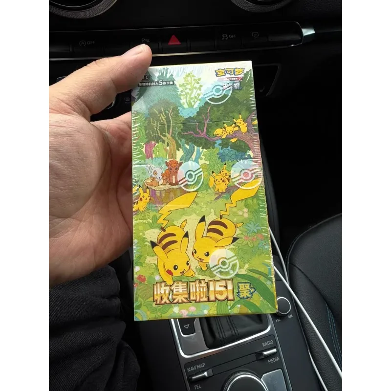 새로운 100% 정품 포켓몬 트레이딩 카드 PTCG 151 JU Ptcg 젬 팩 중국어 버전 컬렉션 PKM 간체 버전 카드