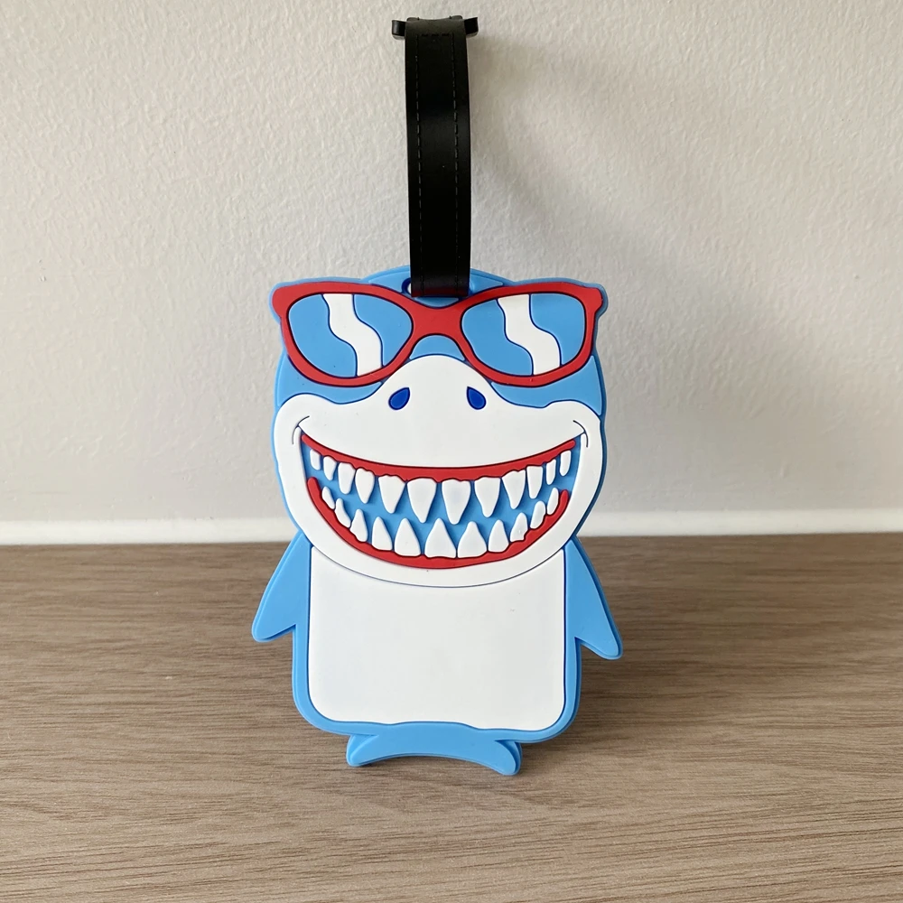 1pc/2pcs Travel Cute Dinosaur Luggage Tag Pendant Luggage Anti Loss Signage Pendant Funny Shark Bag Pendant unisex gift view 4