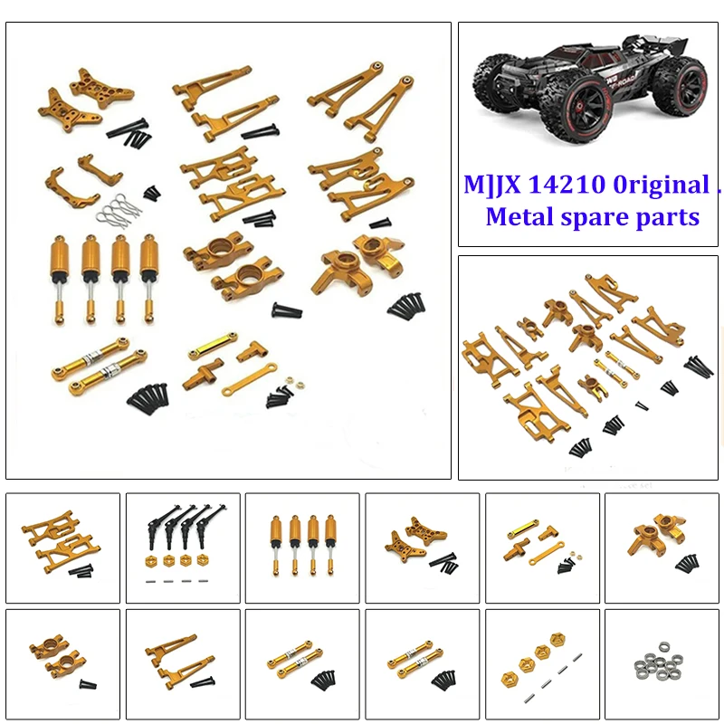 

1/14 MJX 14209 14210 Rc Automotive Metal Upgrade Parts Steering Cup Seat Front and Rear Suspension Automotive Accessories