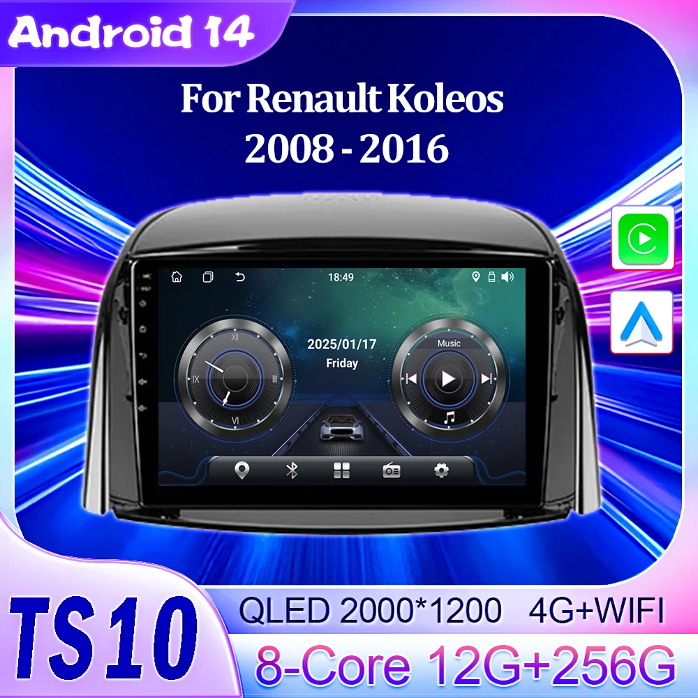 

Car Multimedia Player Car Radio For Renault Koleos 2008 - 2016 Automotive Multimedia Android Auto Intelligent System 8 Core DSP