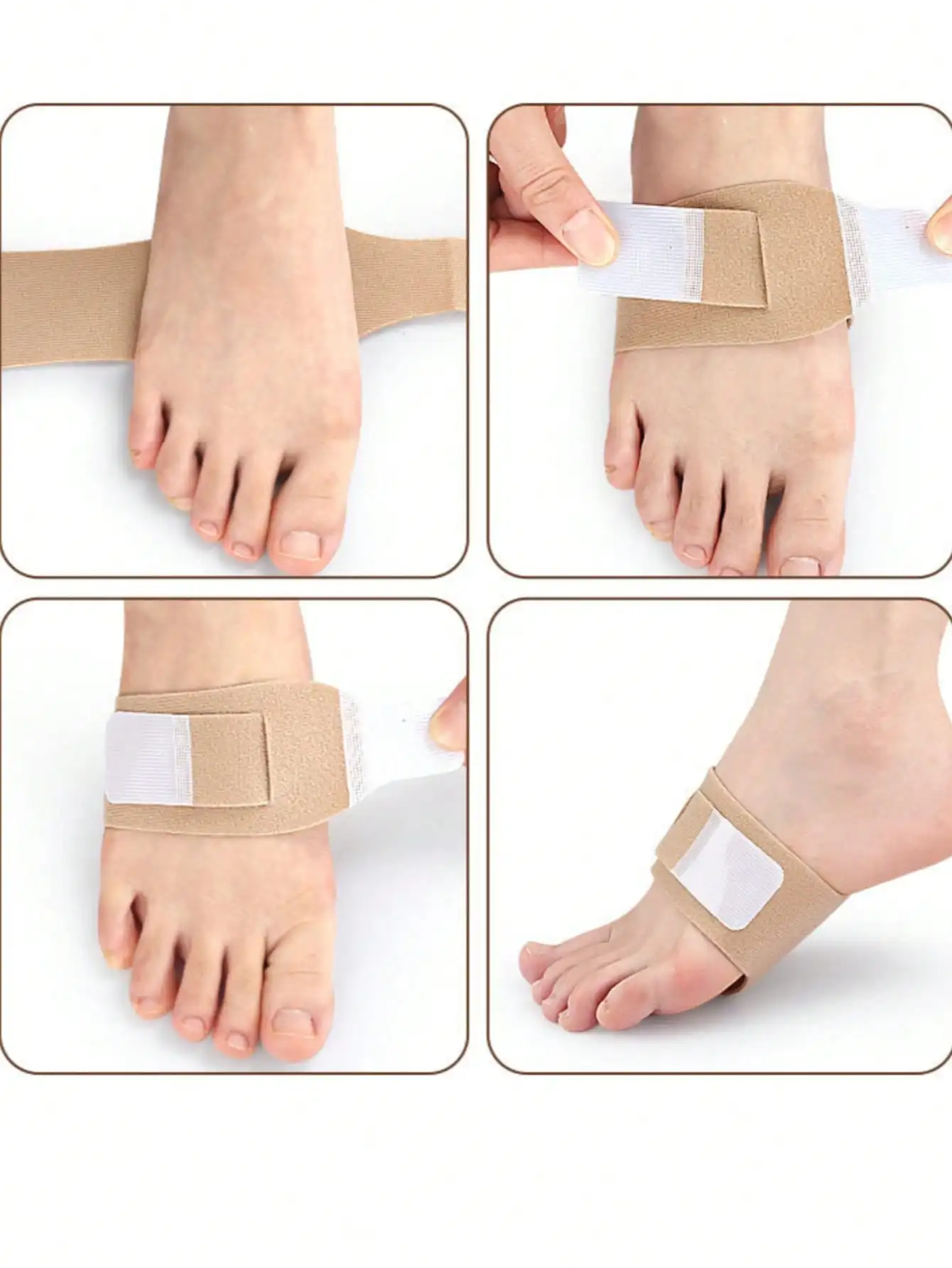 Fußgewölbestützen für Plattfüße, Verstellbare Fußgewölbe-Polster, Orthopädische Plantarfasziitis-Einlagen für Männer & Frauen – Detail 3