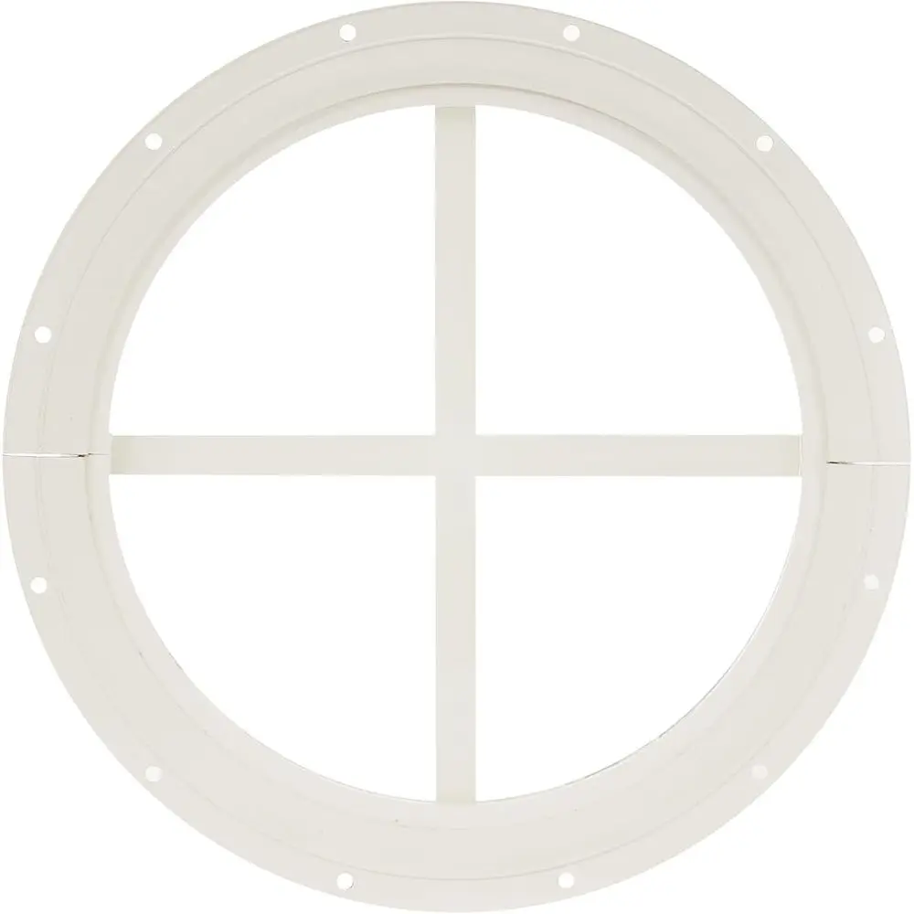 10 Diameter Decorative Gable Window with Tempered Glass for Outdoor Structures