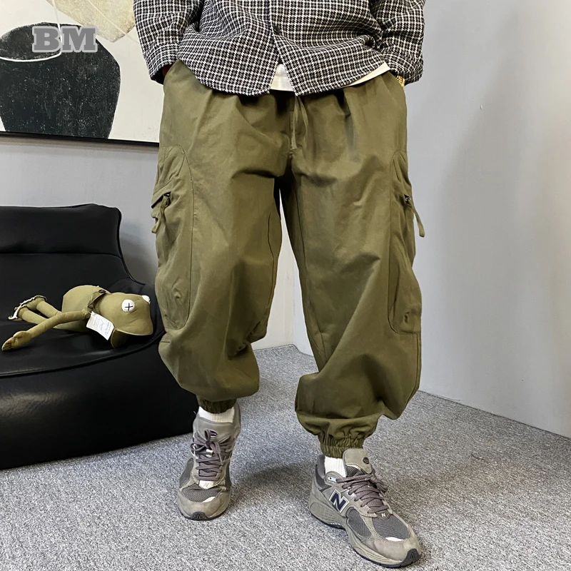 American Streetwear Baggy Pants For Men Clothing Army Green Tactical Cargo Pants Harajuku Casual Joggers Trendy Harem Trousers