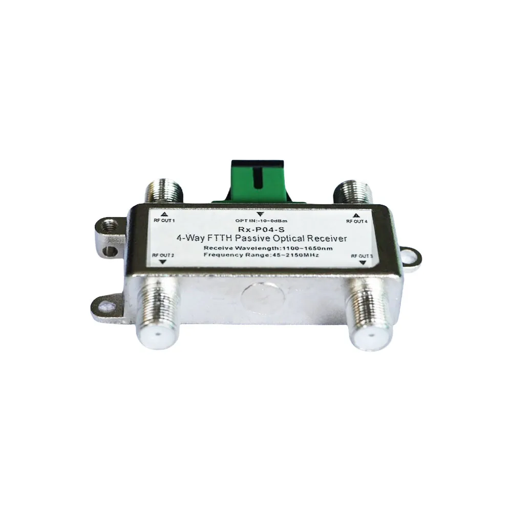 CATV FTTH 4-Way Passive Optical Receiver 45-1000MHz Fiber Optic Equipment