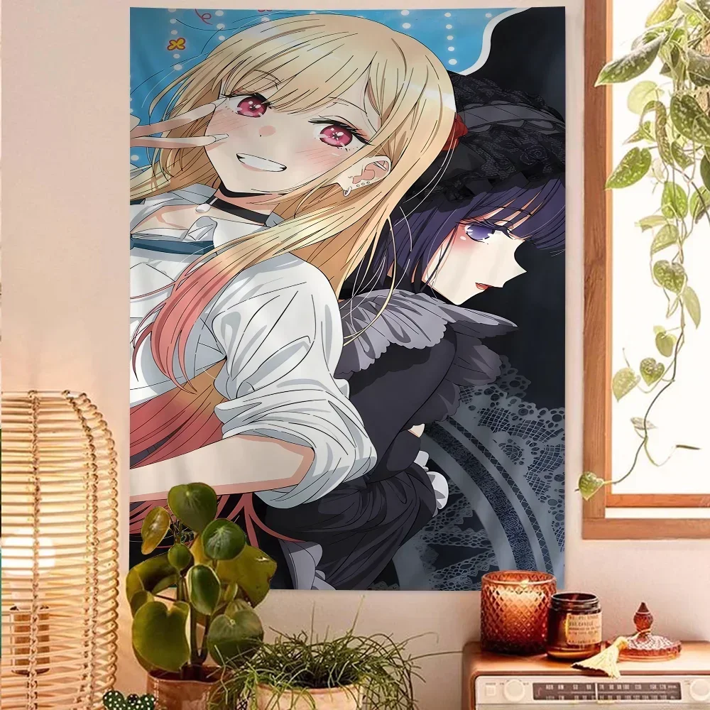 

Japan Anime My Dress Up Darling Kawaii Tapestry Anime Tapestry Hanging Tarot Hippie Wall Rugs Dorm Wall Hanging Sheets