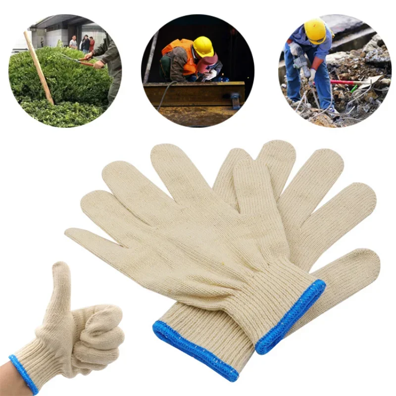 10Pairs Hand Gloves Garden Work Thin Cotton Glove Gardening Work Gloves Construction Welding Woodworking Gloves