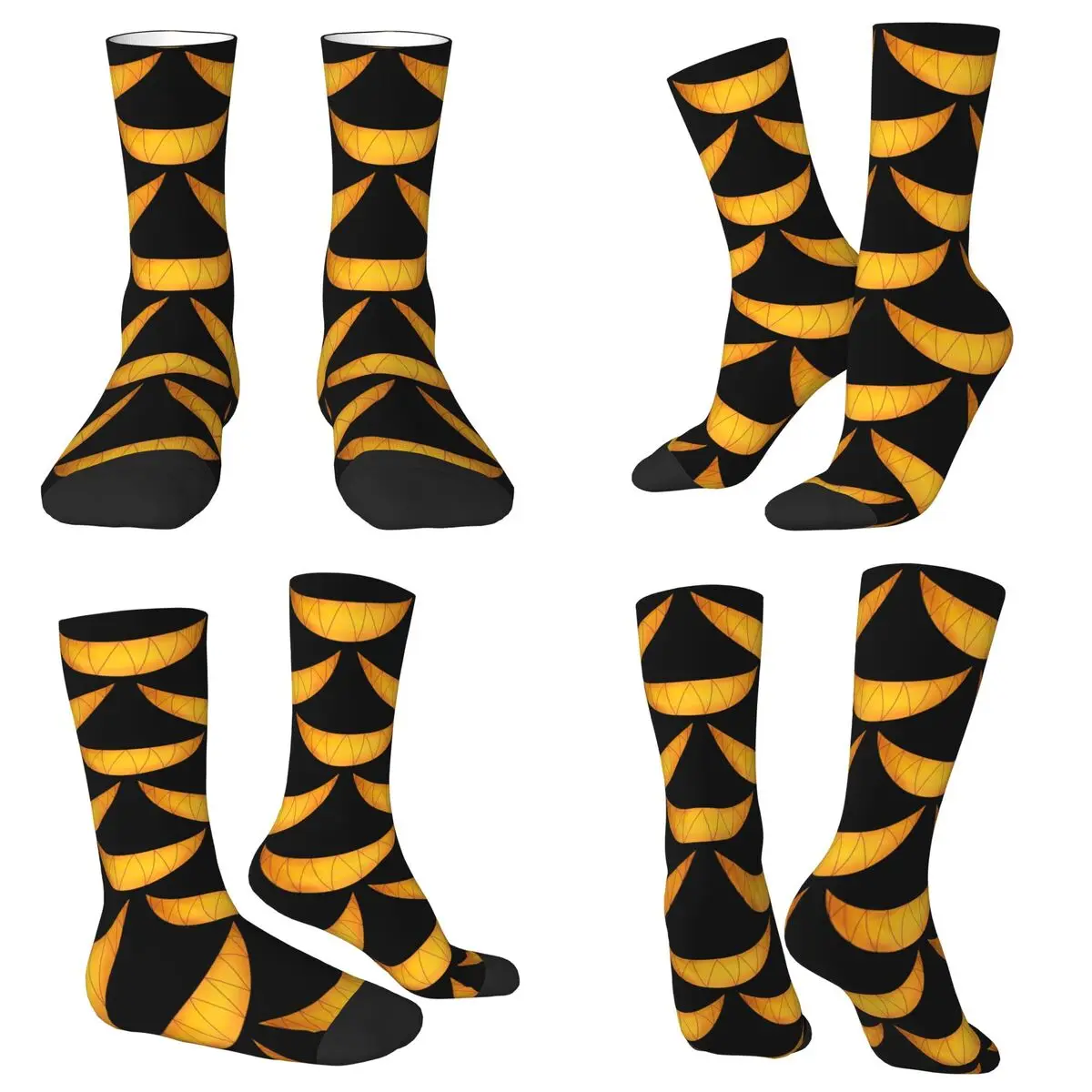 

Аластор и # Носки x;s Smile-variant, чулки высокого качества в стиле Харадзюку, всесезонные длинные носки, аксессуары для подарка на день рождения унисекс