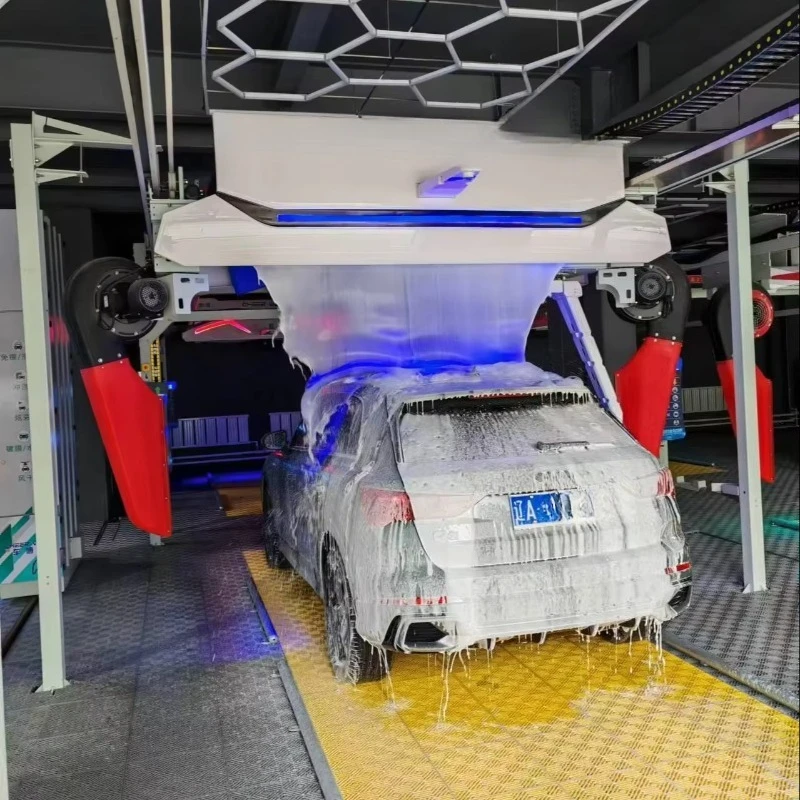 Customized Automatic Touchless Car Wash Machine Stainless Steel Electric Self-Cleaning Rollover Technology 3-8 Minute Wash Time