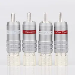 CMC 8236-WU-AG posrebrzane wtyczka RCA złącze RCA męskie połączenie przewód Plug złącze RCA Hifi Scre