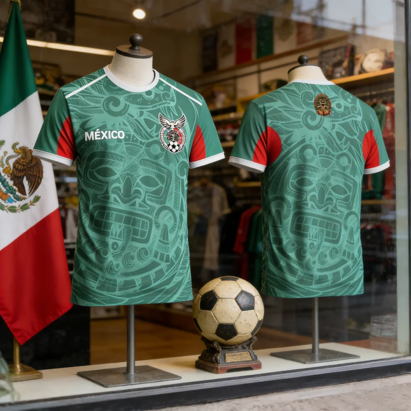 Uniforme de Entrenamiento de Fútbol para Hombre, Diseño México, Cuello Redondo, Transpirable, para Adultos, Jóvenes y Niños, Ideal para Porteros