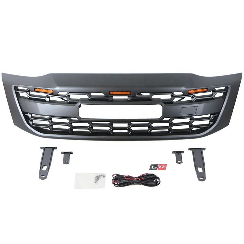 جديد 4x4 قطع غيار السيارات على الطرق الوعرة الملحقات الخارجية الأخرى LED الوفير الجبهة شواء سيارة مصبغة باريلا صالح لهايلكس فيجو 2015-2018