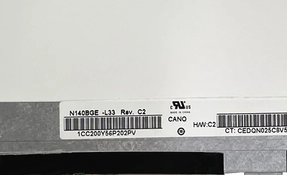 N140BGE-L33 N140BGE-L43 N140BGE-LA3 LP140WHU-TLB1 M140NWR1 R0 14.0'' Laptop LCD Screen 1366*768 LVDS 40 Pins