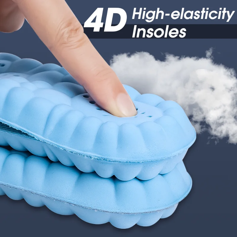 4D Sports Shoes Insoles Super Soft Running Insole for Feet Shock Absorption Baskets Shoe Sole Arch Support Orthopedic Inserts