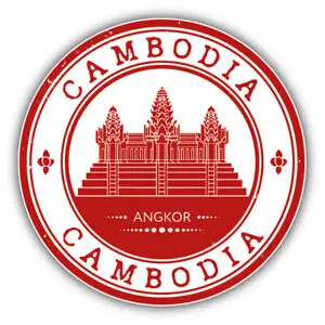 كمبوديا العلم ملصقات السيارات الكرتون نافذة الكمبيوتر المحمول دراجة نارية الشارات الرائعة اكسسوارات السيارات قافلة جذع الإكسسوارات الفقرة السيارات #3