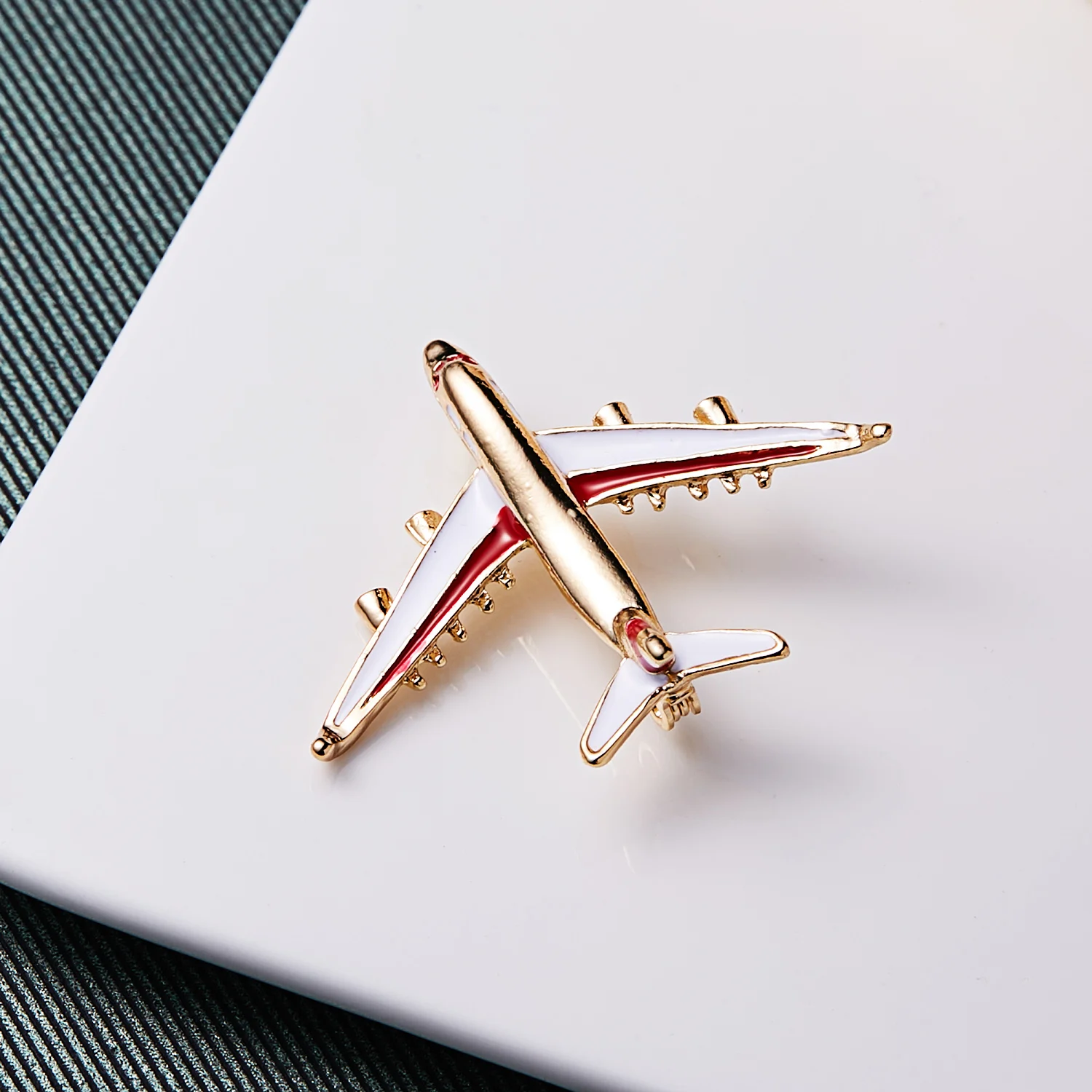 Rinhoo Enamel Sailboat Brooch For Women Cool Trendy Transportation Series Rhinestone Boat Airplane Lapel Pins Gift Badge Jewelry