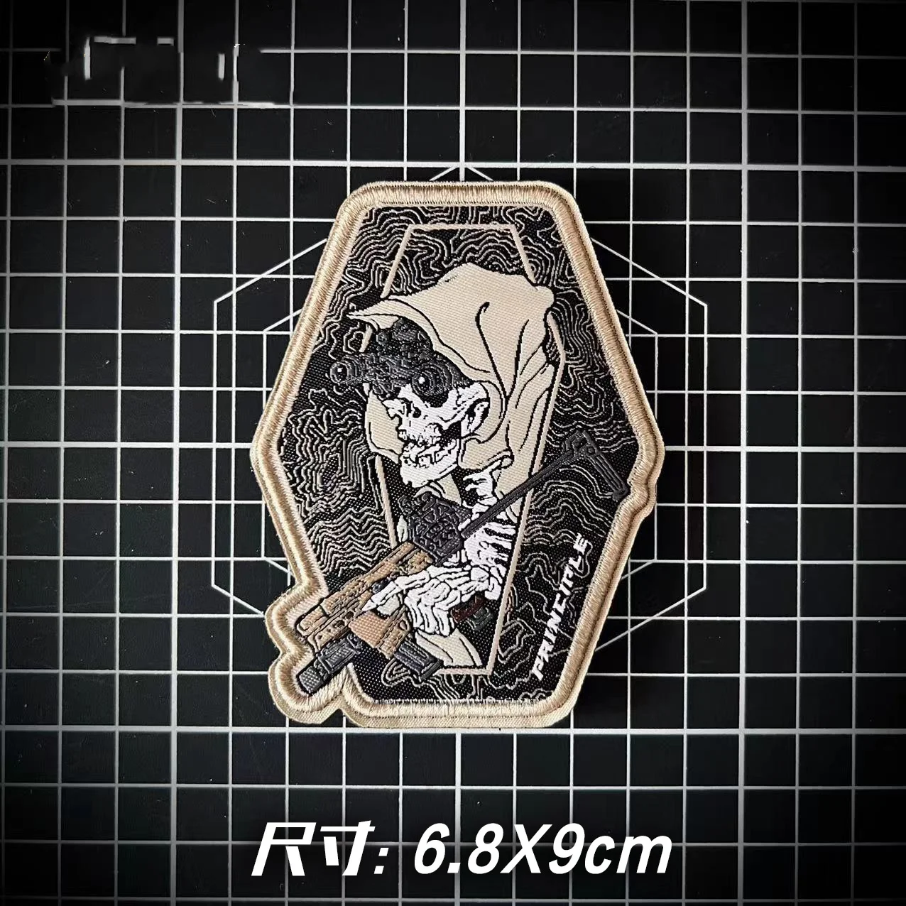 Ghost Squad Embroidery Hook&Loop Tactical Patches Military Skull Sniper Rifle Morale Badges Armband Combat Backpack Stickers