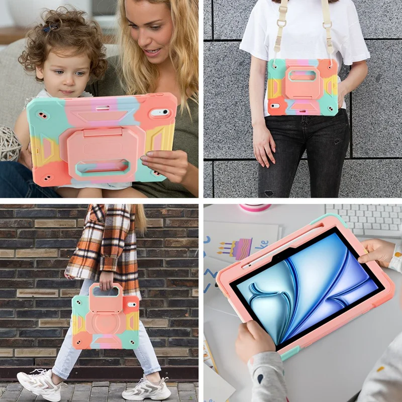 Super Sale Shockproof Kid-Safe Stand Case with Shoulder Strap for IPad Pro 11 / Air 11, for IPad 10.2 (2019/2020/2021) Pro11 2