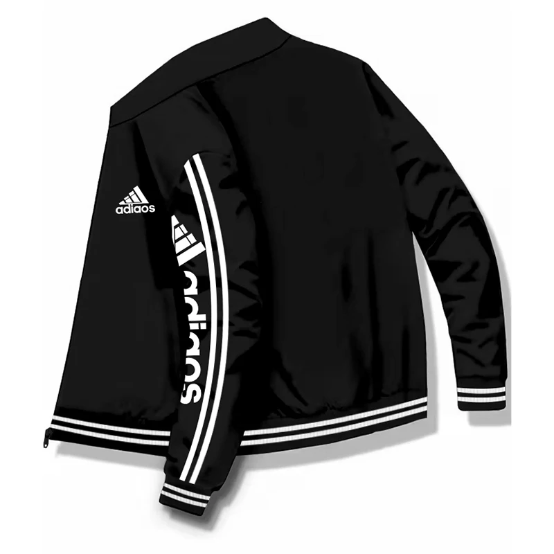 

Fashionable printed zipper jacket, double-striped decorative letters, outdoor cardigan, casual and comfortable jacket