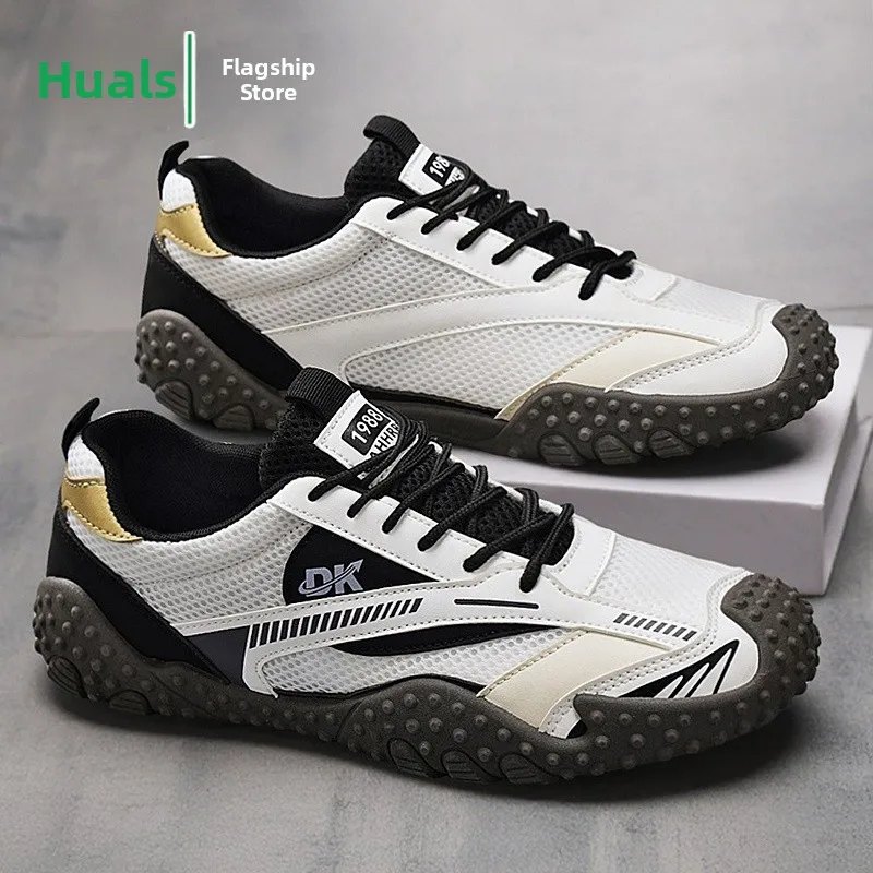 Men's Summer Breathable Mesh Sports Shoes Lightweight Soft Bottom Casual Fashionable All-Match Lightweight Rubber Outsole