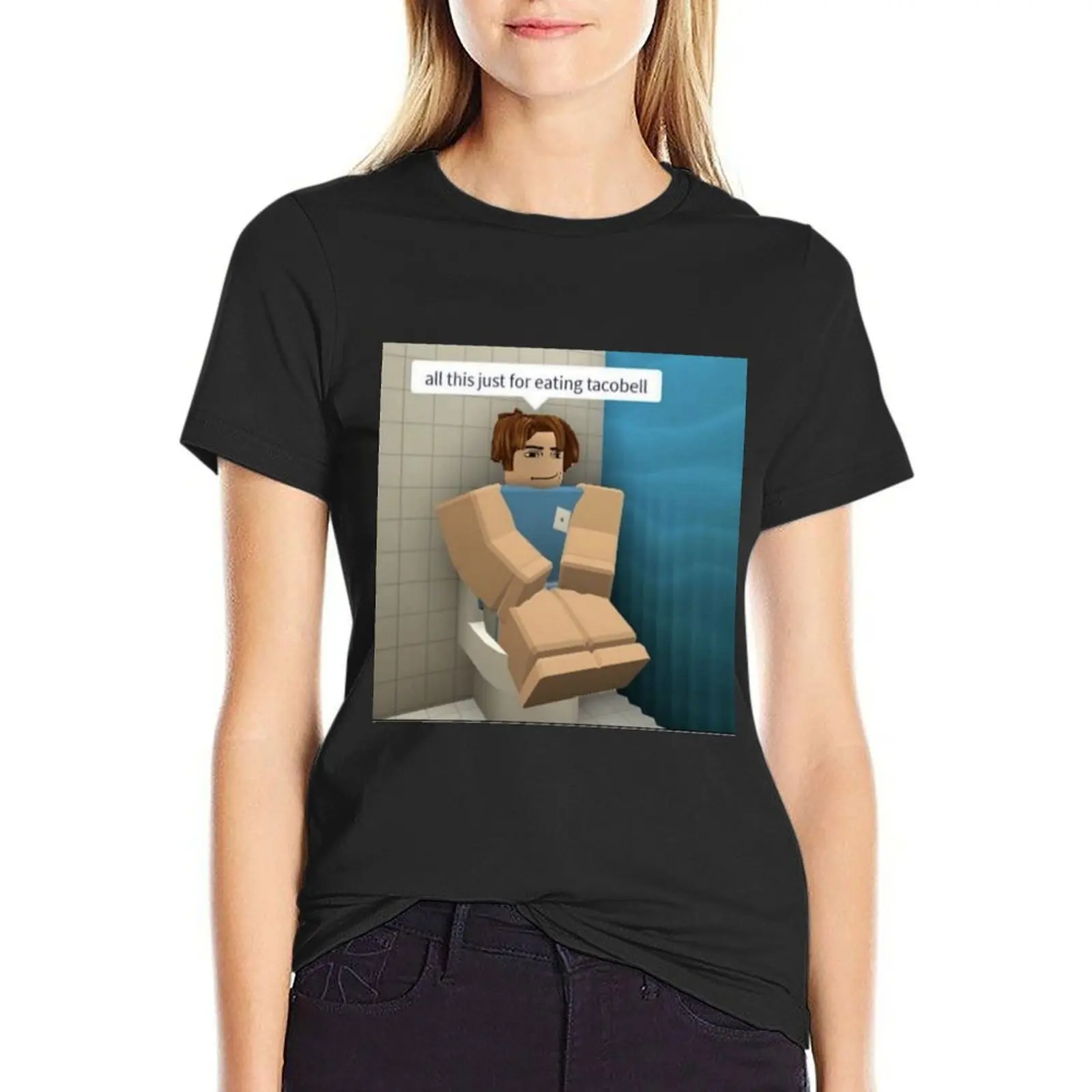 

all this just for eating tacobell T-Shirt animal print shirt for girls plus size tops t-shirt dress for Women plus size sexy
