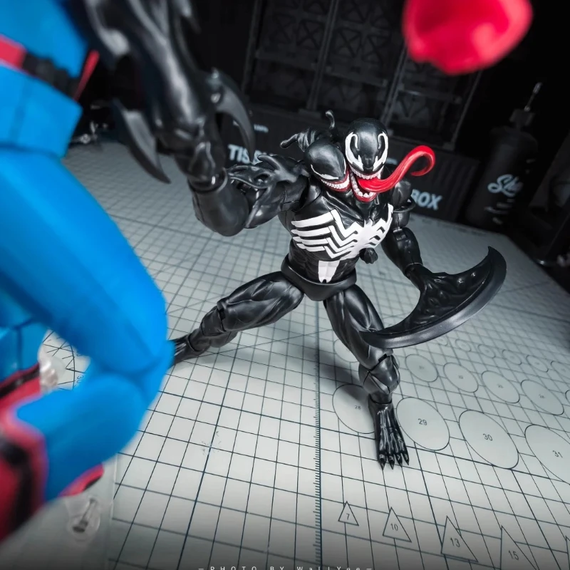 Marvel 1/12 Venom Kunststoff-Montagemodellbausatz, Action-Gelenkfiguren, Anime-Spielzeug, kommt mit Zubehör, Heimdekoration, Jungengeschenk