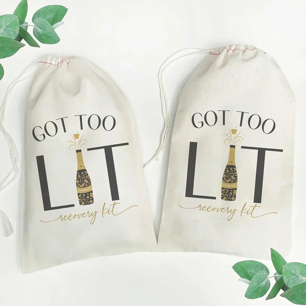 5 Stück „Get Too Lit Recovery Kit“-Geschenktüten für Erwachsene, Silvester, Partyzubehör, Champagner, NYE-Geschenktüten, Kollegen, Freunde, Geschenke