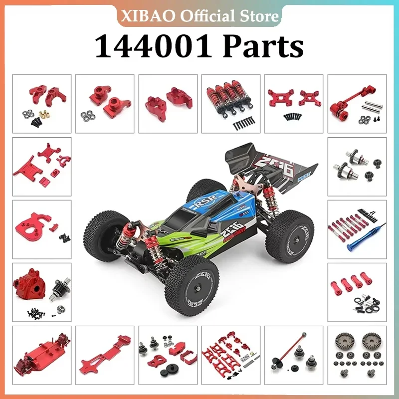 WLtoys 144001 RC Car Metal Upgrade Parts, Tie Rod & Servo Arm Conversion Parts Remote Control Car Parts Modification 