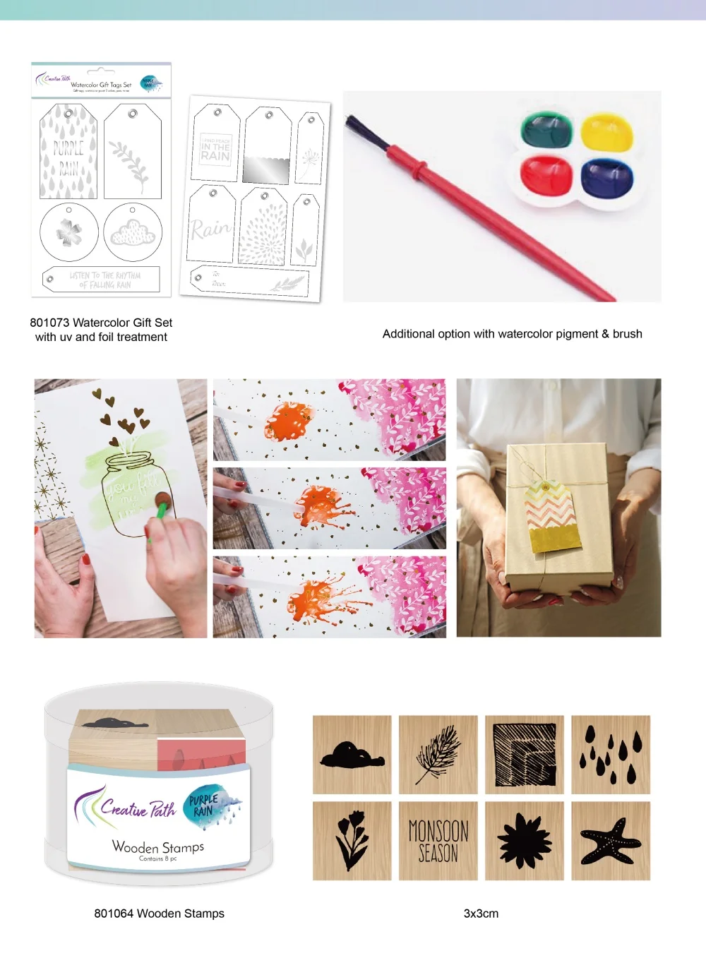 Creative Path 12-teiliges Purple-Rain Scrapbooking-Journaling-Set, dekorative Papiere, Stanzformen, Stempel, Aufkleber, DIY-Bastelset – Detail 9