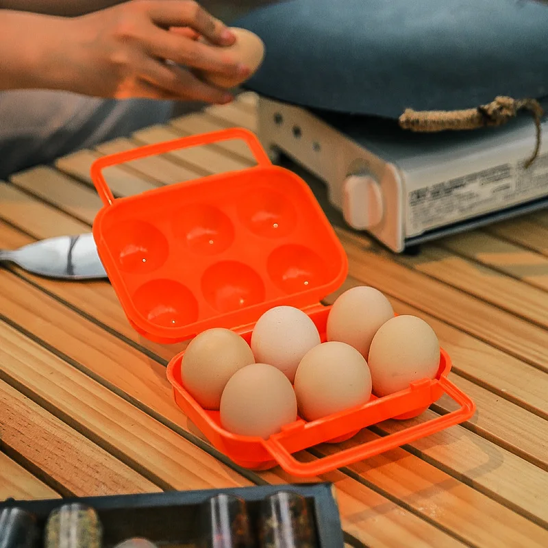 Outdoor 6 Egg Boxes Simulated Egg Holders Portable Camping Egg Protection Box Home Storage Box Anti Drop Camping Kitchen Aids