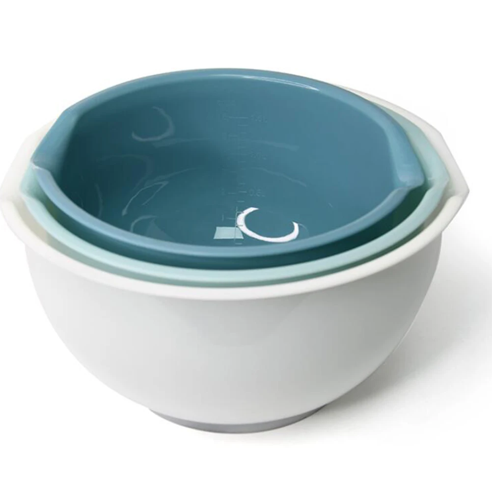 

3 Pcs Multipurpose Plastic Mixing Bowl Salad Bowls Containers for Fruit Stylish