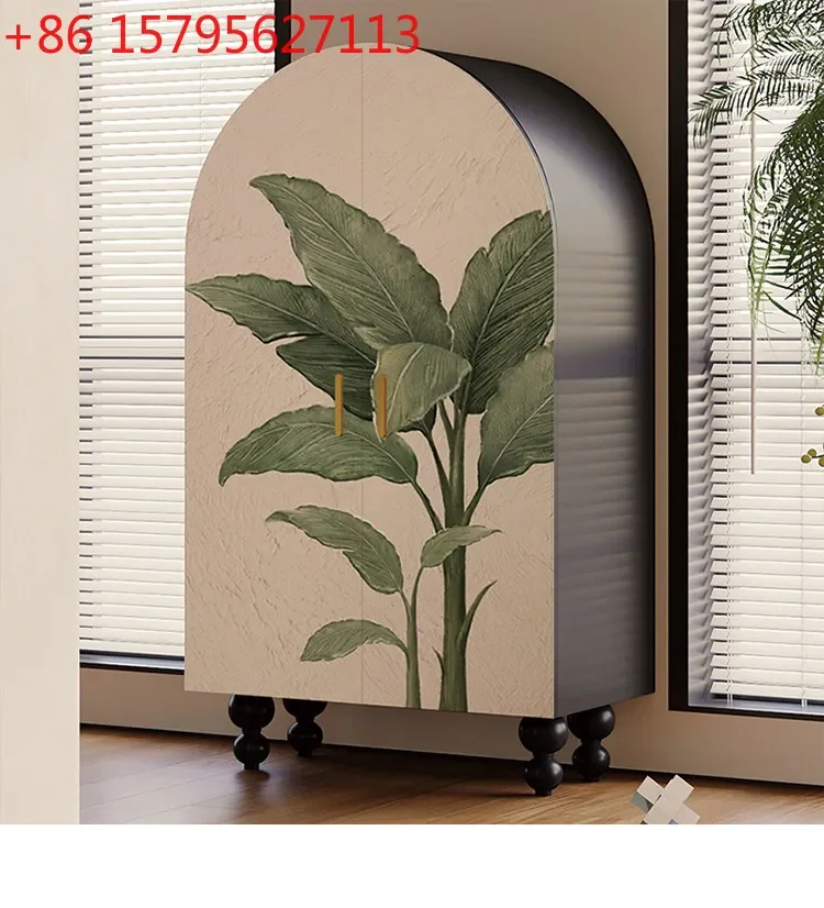 Simple modern installation-free household bedroom solid wood door wardrobe