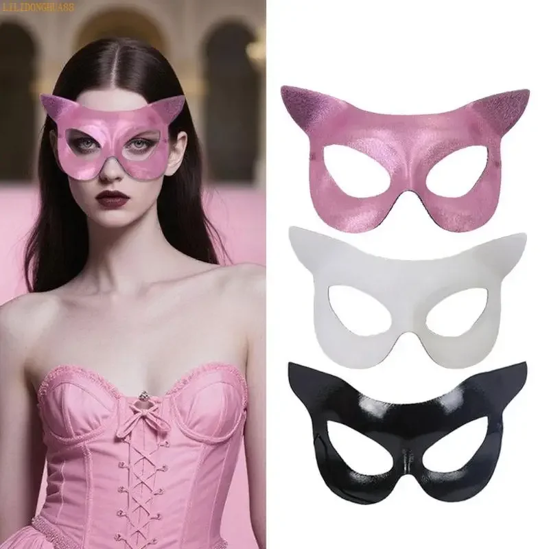 W3JE Friendly Plastic Half Face Animal Mask Costume Accessory For Halloween Cosplay Reusable Party Props