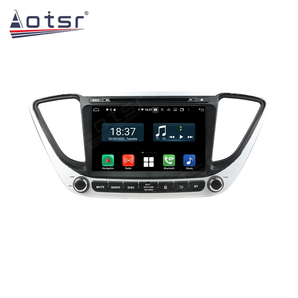 2Din 5G QLED 8+256GB Car Radio For HYUNDAI Verna Multimedia Video Player 8 Core Android12 Wireless Carplay Stereo Navigation GPS