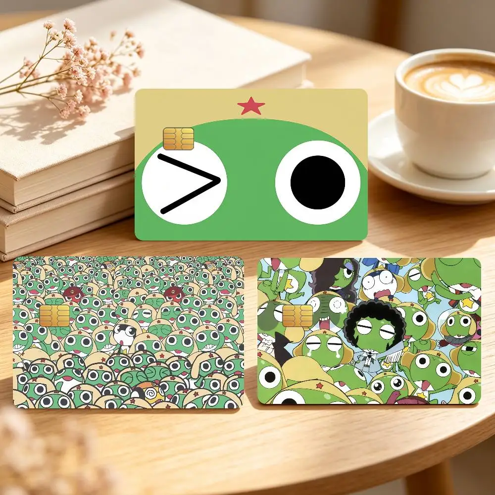Classic Anime K-Keroro Cool Credit Card Sticker Waterproof Anti-Scratch 4PCS Bank Debit Traffic Cover Decoration
