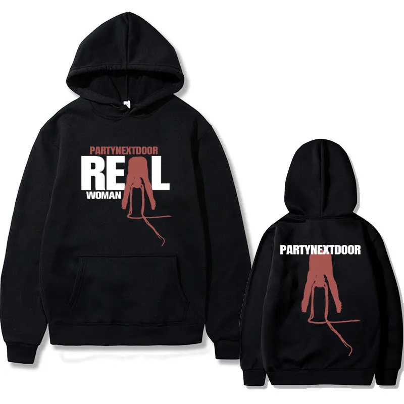 

Rapper Partynextdoor Real Woman Album Cover Graphic Hoodie Male Fashion Trend Streetwear Men Women Hip Hop Oversized Hoodies