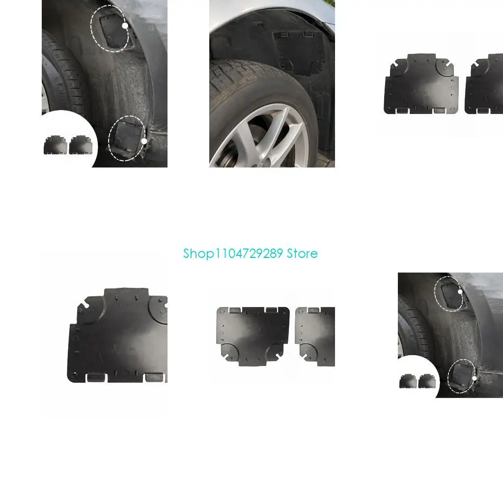 D8KE 51717143850 Front Wheel Liner Access Cover Panel for E90, In Service Opening Replacement, Black Repair Panel, 16.5 x 13.7