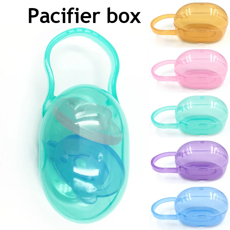 1 Pcs Cartoon Baby Nipple Pacifier Box Solid Pacifier Box Travel Storage Case Soother Safe Holder Pacifier PP Plastic Box TSF#